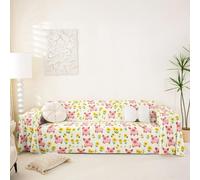 Homemissing Pig Cushion Couch Covers Pet Friendly Cartoon Pigs Sofa Covers Washable Lovely Animal,231x340cm Soft Sectional Cat Scratch Couch Protectors