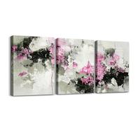 Homemissing Pink Black Grey Canvas Wall Art for Living Room Bedroom Abstract Geometric Office Decorations Artwork Posters Modern Art Painting