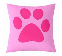 Homemissing Pink Dog Paw Throw Pillow Covers 40x40cm Soft for Kids Boys Girls Cute Dog Decor Pillowcases Lovely Poppy Pet Kawaii Animal Cushion Case Room Decor
