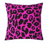 Homemissing Pink Leopard Print Throw Pillow Covers 40x40cm Soft for Kids Boys Girls Cheetah Decor Pillowcases Safari Wildlife Animal Fur Print Hunting Cushion Case Room Decor