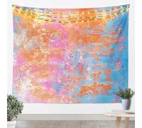 Homemissing Pink Orange Abstract Tapestry Retro Watercolor Artwork Design Wall Art Hippie Graffiti Wall Hanging Blanket for Living Room Bedroom Modern Marble Aesthetic Decor Small Medium 51x59 Inch