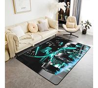 Homemissing Race Car Area Rug 100x150cm Speed Sports Car Rugs Mat for Living Room Bedroom Automobile Decor Carpet Non Slip Area Runner Rug