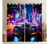 Homemissing Racing Car Boys Curtains for Bedroom Living Room Extreme Sports Theme 30%-50% Blackout Darkening Drapes For Kids Boys Teens Window Treatments, 2 Panels W52*L90 Sports cars Room Decor