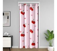 Homemissing Red Cherry Closet Cover Cartoon Fruit Door Curtain for Doorway Privacy for Kids Boys Girls Love Heart Room Divider Curtain Pink Red Bedroom Living Room 86x203cm 1 Panel