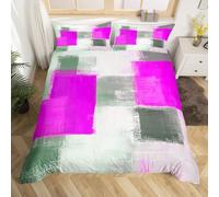 Homemissing Rose Pink Abstract Duvet Cover Cot Size Modern Art Bedding Set for Kids Minimalist Decor Comforter Cover Soft Lightweight Microfiber Bedroom Decor(No Stuffing)