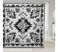 Homemissing Rustic Southwestern Shower Curtain 180x200cm for Bathroom Decor Aztec Ethnic Bath Curtain Tribal Native American Indian Design Bathroom Accessories Geometric Waterproof Fabric