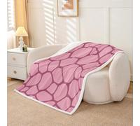 Homemissing Sea Turtle Throw Blanket Ocean Creature Sealife Soft Fleece Sherpa Cozy Fuzzy Plush Warm Pink Abstract Geometric Fuzzy Plush Throw Cute Turtle Animal 40x50Inch for Bed Couch Living Room