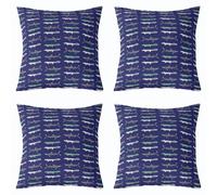 Homemissing Shark Throw Pillow Covers Set of 4 40x40cm Kids Crocodile Cushion Case for Boys Girls Teens Wildlife Decor Pillowcase Blue Green Gray Room Decor