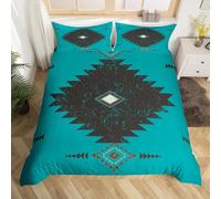 Homemissing Southwest Aztec Duvet Cover Double Size Boys Girls Native American Bedding Set Breathable Soft Geometric Comforter Cover 3Pcs Boho Bedroom Decor