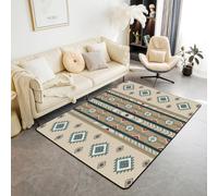 Homemissing Southwestern Area Rug Geometric Living Room Rugs for Bedroom for Kids Boys Girls Teens Room Decor Tribal Decor Carpet 100 * 150cm Native American Design Yellow Blue