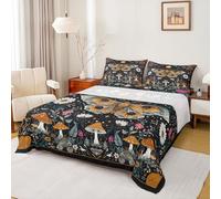 Homemissing Sun Moon Bed Sheets Set King Size Boho Exotic 4 Pieces Sheet with 16 Inch Deep Pockets for Kids Boys Girls Decor Death Moth Bedding Soft Halloween Decorations Bedroom Decor Bedclothes