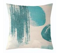 Homemissing Teal Beige Throw Pillow Cover 60x60cm 1 Pcs Abstract Geometric Cushion Case for Boys Girls Minimalist Art Decor Pillowcase Bedroom Decor Indoor Outdoor Polyester