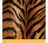 Homemissing Tiger Print Fabric by The Yard 5 Yards (L460*W150cm) Tiger Texture Print Decor Waterproof Luxurious Wildlife for Chairs Outdoor Fabric