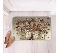 Homemissing Tree Branches Bathroom Rugs Tree of life Floor Doormats Western Decor Bathroom Accessories Nature Theme Bath Mats 16x24Inch Soft Microfiber