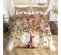 Homemissing Tree Branches Duvet Cover Set Single Size Tree of life Bedding Set for Boys Girls Western Decor Duvet Cover Nature Theme Bedroom Decor 2Pcs With 1 Pillowcase