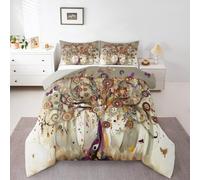 Homemissing Tree Branches Duvet Set King Size Tree of life Bedding Set for Kids Boys Girls Western Decor Down Duvet Nature Theme Bedroom Decor 3 Pcs with 2 Pillow Cases