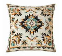 Homemissing Tribal Native American Indian Design Cushion Covers Set of 1 45x45cm For Kids Boys Girls Aztec Ethnic Throw Pillow Covers Rustic Southwestern Pillowcase Geometric Cushion Case