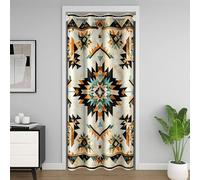 Homemissing Tribal Native American Indian Design Doorway Curtain Privacy Aztec Ethnic Closet Cover for Bedroom Rustic Southwestern Room Divider Curtain 132x203cm Geometric Darkening Blackout