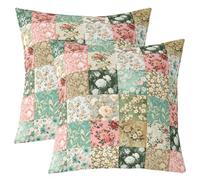 Homemissing Vintage Retro Flower Cushion Covers Set of 2 60x60cm Groovy Flower Throw Pillow Covers Boho Floral Decor Pillowcase Indoor Outdoor Super Soft