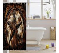 Homemissing Western Decor Shower Curtain for Bathroom Decor Cow Fur Print Bath Curtain Cowhide Bathroom Accessories Wild Western Cowboy Waterproof Polyester Fabric with 12 Hooks 180x200cm