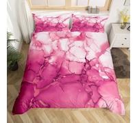 Homemissing Wine Red Kids Bedding Set,Boys Girls Cot Size,Abstract Marble Duvet Cover,Luxury Marbling Texture Comforter Cover,Abstract Art Bedclothes Ink Fluid Art Bedroom Decor