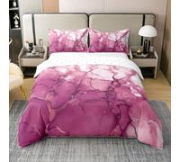 Homemissing Wine Red Kids Bedding Set,Boys Girls King Size,Abstract Marble Duvet Cover 100% Cotton,Luxury Marbling Texture Comforter Cover Set,Abstract Art Bedspread Cover Ink Fluid Art,No Comforter