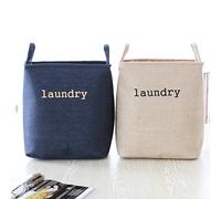 HomeMissYou 2 PCS Laundry Basket with Handles Linen Hampers for Laundry, Storage Basket Decor Bin Bag, Foldable Storage Laundry Hamper (Style C)