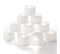 Homemory 12-Pack LED Tealights with Built-in Timer, Flameless Tea Light Candles for Halloween, Christmas, Wedding Centerpiece Table Decor