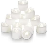 Homemory 12 Pcs Battery Tea Lights with Timer, LED Tealights Candles with 6H Timer Built-in, for Wedding Table Home Decor