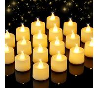 Homemory 24 Pack Battery Tealight Led Candle Flameless Electric Tea Light Bright Realistic Warm White for Romantic Night, Table Centrepiece, Mother's Day, Christmas
