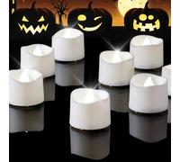 Homemory Bright Led Tea Light Candles, Flickering Led Tea Lights, Battery Operated Candles [Pack of 12] [D1.4''X H1.25''] D1.4'' x H1.25'' Bright White 12pcs