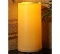 Homemory Extra Large Outdoor Waterproof Flameless Candle, 6" x 12", LED, White, Plastic, 6-Hour Timer, Battery Operated