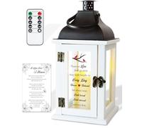 Homemory Memorial Lantern Bereavement Sympathy Gift for Loss of Loved One, Remembrance Gift with LED Candle & Remote