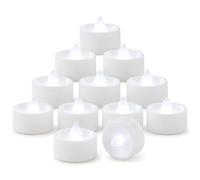 Homemory Tea Lights with Timer Battery Operated, 6H Timer Auto On Daily, Flickering Flameless LED Votive Candles for Table Centerpieces, Lantern, Halloween, Christmas, Cool White, No Remote, 12-Pack