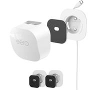 HomeMount eero Wall Mount for eero 7 / Pro 6E / Pro 6/6+ / 6, Hide Router Cables & Free Your Space, Wall Bracket for Better WiFi Signal & Clean Setup (2 PACK-White)