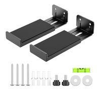 HomeMount Soundbar Wall Mount, Adjustable Sound Bar Bracket for TV, Universal Speaker Wall Mount Holds 15kg, Depth Adjustable up to 170mm with EVA Pads, Soundbar Mount for Samsung Sony Bose LG Sonos