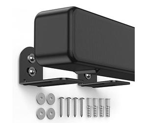 HomeMount Universal Soundbar Wall Mount - Adjustable Shelf Bracket for Fire TV, Samsung, TCL, LG, Vizio, Polk, Klipsch, Insignia, JBL, Sony Soundbar - Space-Saving Metal Holder with Anti-Slip Strips