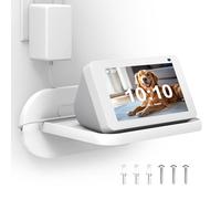 HomeMount Wall Mount for Google Nest Hub (1st & 2nd Gen) / Echo Show 5 / Echo Show 11 - Space Saving Smart Speaker Holder Shelf, Easy Installation, Stylish Design (White)