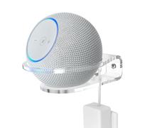 HomeMount Wall Mount Holder for Dot 4th/5th Gen, Dot Max & HomePod Mini, Transparent Acrylic Speaker Bracket with Protective Guard, Saves Desk Space & Keeps Your Room Neat (Dot Max-1 pack)
