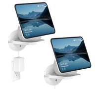 HomeMount Wall Shelf for Show 11 & Dot Max, Universal Speaker Bracket for HomePod Mini, Google Nest Mini, Nest Wi-Fi Point, Smart Cameras - Space-Saving Holder with Cable Tidy, Holds 15 lbs