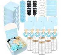 HOMENERGY Bridesmaid Proposal Gifts Set 6 - Will You Be My Bridesmaid Kit with Elegant Box Jewelry Box Glass Cup Invited Cards Knotted Bracelets Sunglasses Scrunchies Raffia Grass, 1 Count (Pack of 6