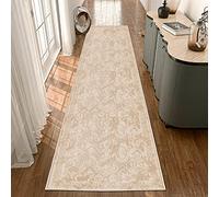 HomeNette Washable Runner Rug 80x350 cm, Non Slip, Stain Resistant, Waterproof, Beige Runner Rugs for Hallway, Entryway, Laundry Room, Living Room, Bathroom, Kitchen, Tokyo Collection Area Rugs