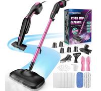 HomeNova 18-in-1 Steam Mop, Detachable Handheld Steam Cleaner Heats Up in 20s, 250ML Upright Floor Steam Mop with 2 Modes, Portable Steam Cleaner for Tiles, Wooden Floors, Carpets and Home