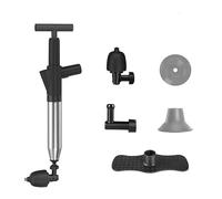HomeNova Toilet Unblocker, Plunger Toilet Unblocker with Real-Time Barometer and 4 Replaceable Drain Heads, Toilet Unblocker Heavy Duty for Bathroom, Kitchen, Toilet, Shower and Clogged Pipe