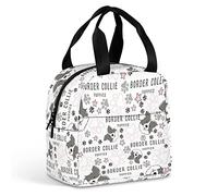 Homeoanimal Border Collie Puppies Lunch Bag for Women Men, Insulated Meal Bag, Lunch Tote Bag for Work Outdoor