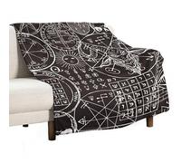 Homeoanimal Goth Print Throw Blanket 150 x 200 cm, Lightweight Flannel Blanket, Cozy Microfiber Blankets for Couch Sofa Bedroom Decorative