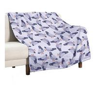 Homeoanimal Pigeon Print Throw Blanket 130 x 150 cm, Lightweight Flannel Blanket, Cozy Microfiber Blankets for Couch Sofa Bedroom Decorative