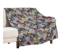 Homeoanimal Pigeon Print Throw Blanket 130 x 150 cm, Lightweight Flannel Blanket, Cozy Microfiber Blankets for Couch Sofa Bedroom Decorative