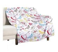 Homeoanimal Pigeon Print Throw Blanket 80 x 100 cm, Lightweight Flannel Blanket, Cozy Microfiber Blankets for Couch Sofa Bedroom Decorative