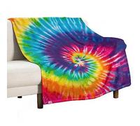 Homeoanimal Tie Dye Print Throw Blanket 130x150cm, Lightweight Flannel Blanket, Cozy Microfiber Blankets for Couch Sofa Bedroom Decorative